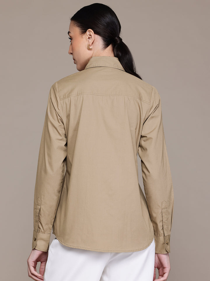 Popnetic Women Smart Pure Cotton Formal Shirt