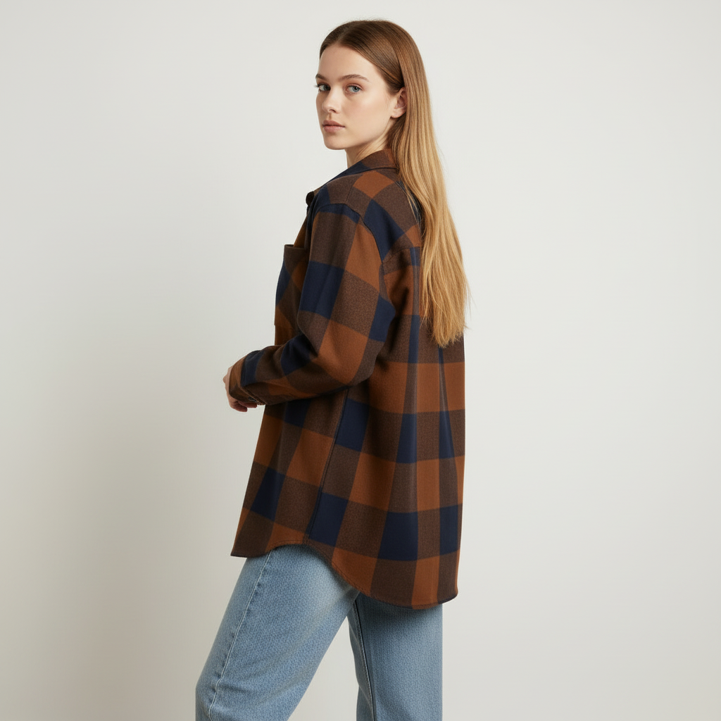 Popnetic Women Buffalo Checks Checked Casual Shirt