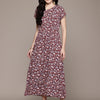 Popnetic Floral Print A-Line Midi Dress
