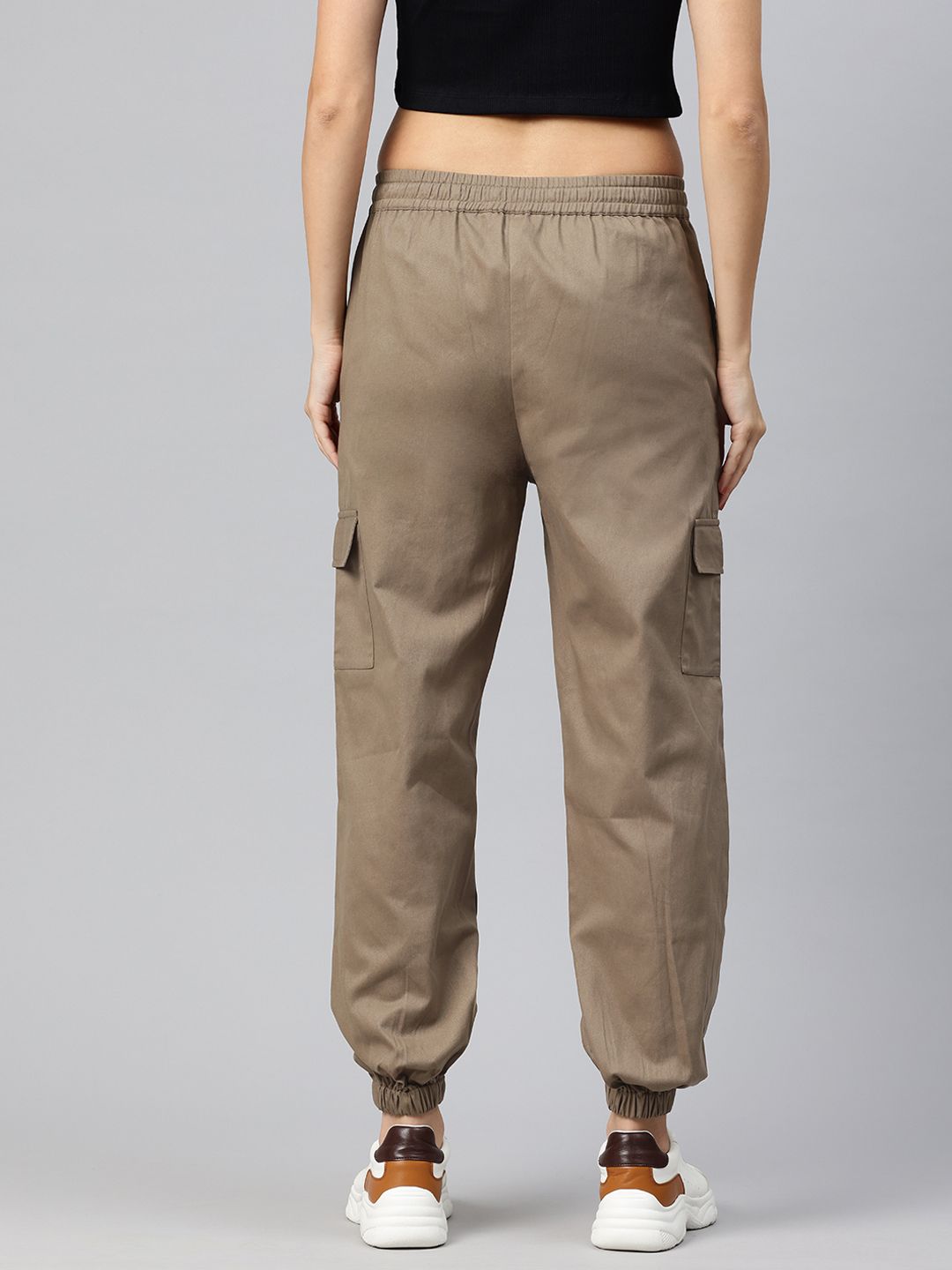 Popnetic High-Rise Pure Cotton Cargo Joggers