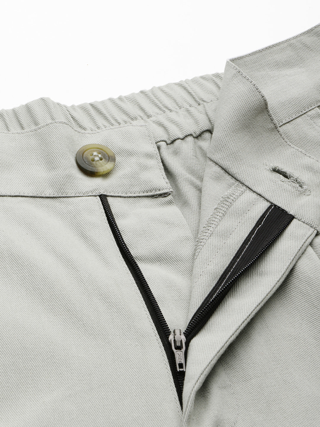 Popnetic High-Rise Pleated Pure Cotton Parallel Trousers