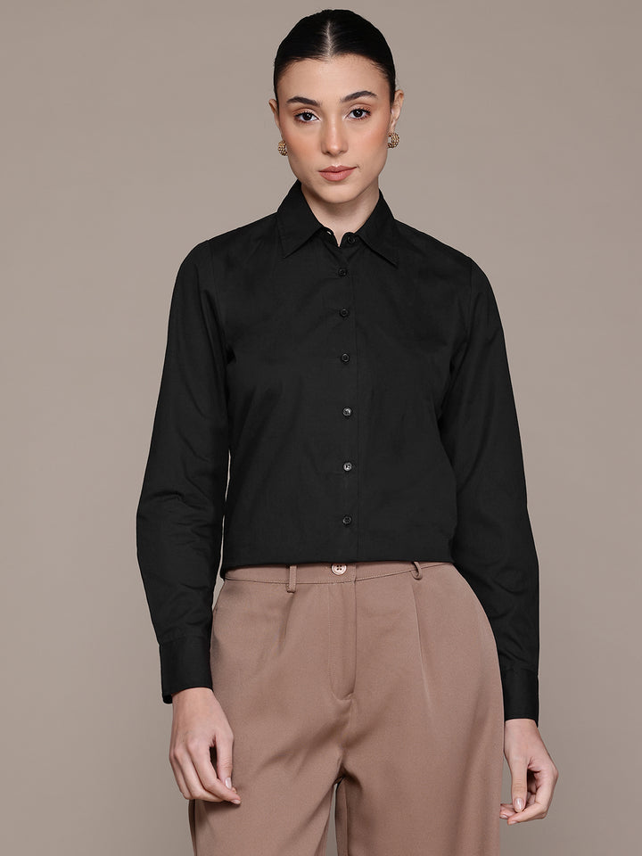 Popnetic Women Smart Pure Cotton Formal Shirt