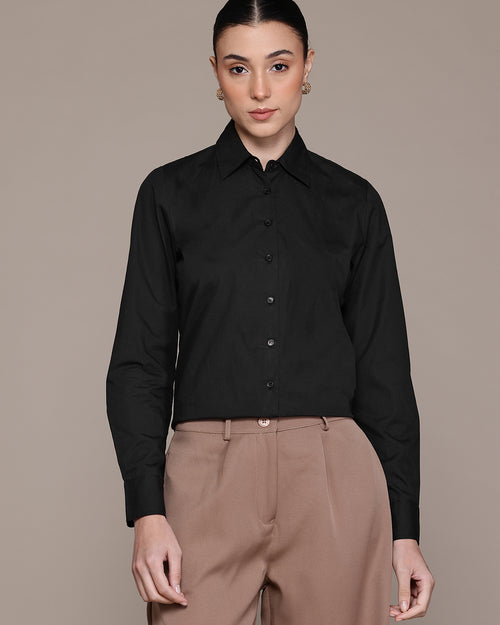 Popnetic Women Smart Pure Cotton Formal Shirt