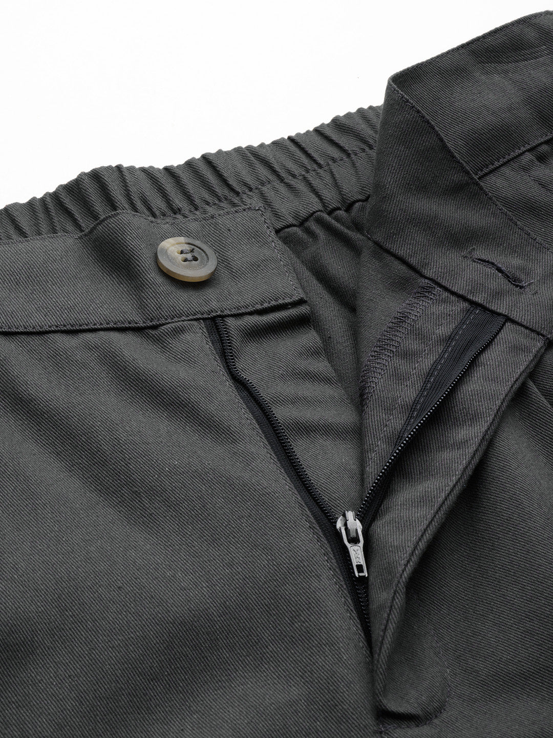 Popnetic High-Rise Pleated Pure Cotton Parallel Trousers