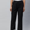 Popnetic Loose Fit High-Rise Pleated Pure Cotton Trousers