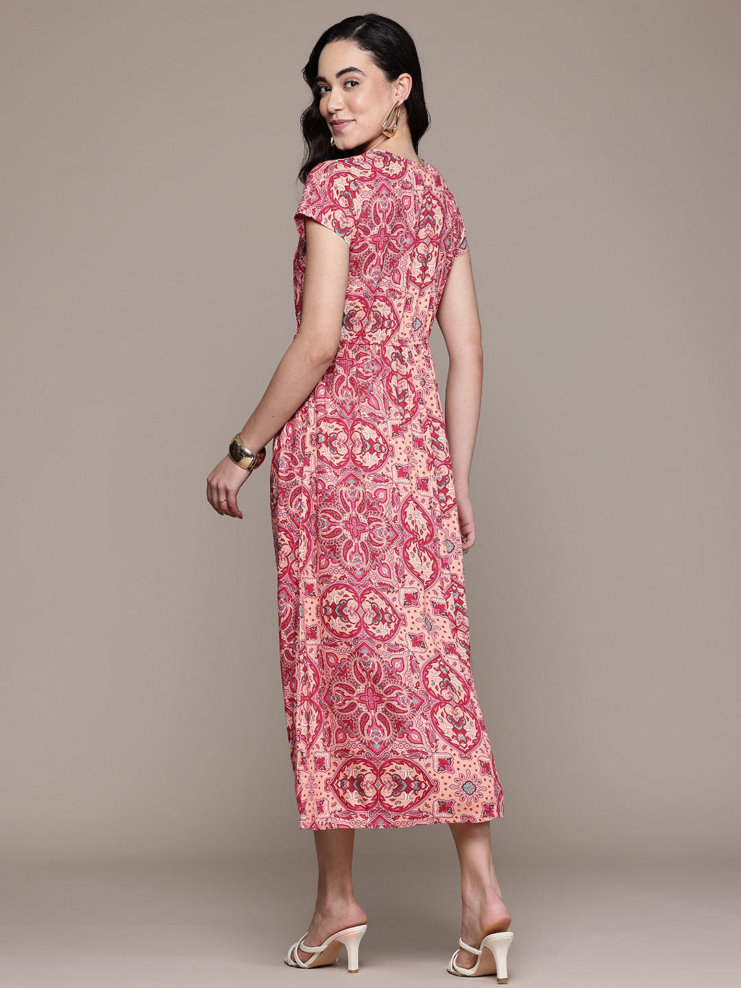 Popnetic Paisley Print A-Line Midi Dress