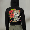 Popnetic Women Printed Hooded Sweatshirt
