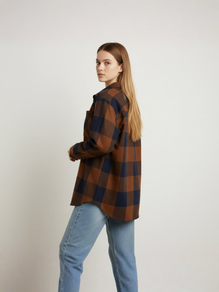 Popnetic Women Buffalo Checks Checked Casual Shirt