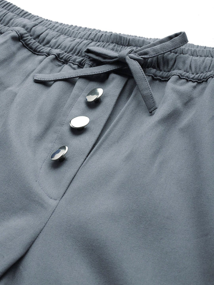 Popnetic High-Rise Pure Cotton Cargo Joggers