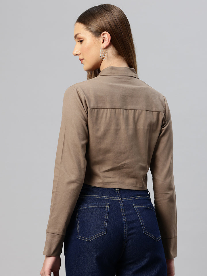 Popnetic Pure Cotton Crop Tailored Jacket