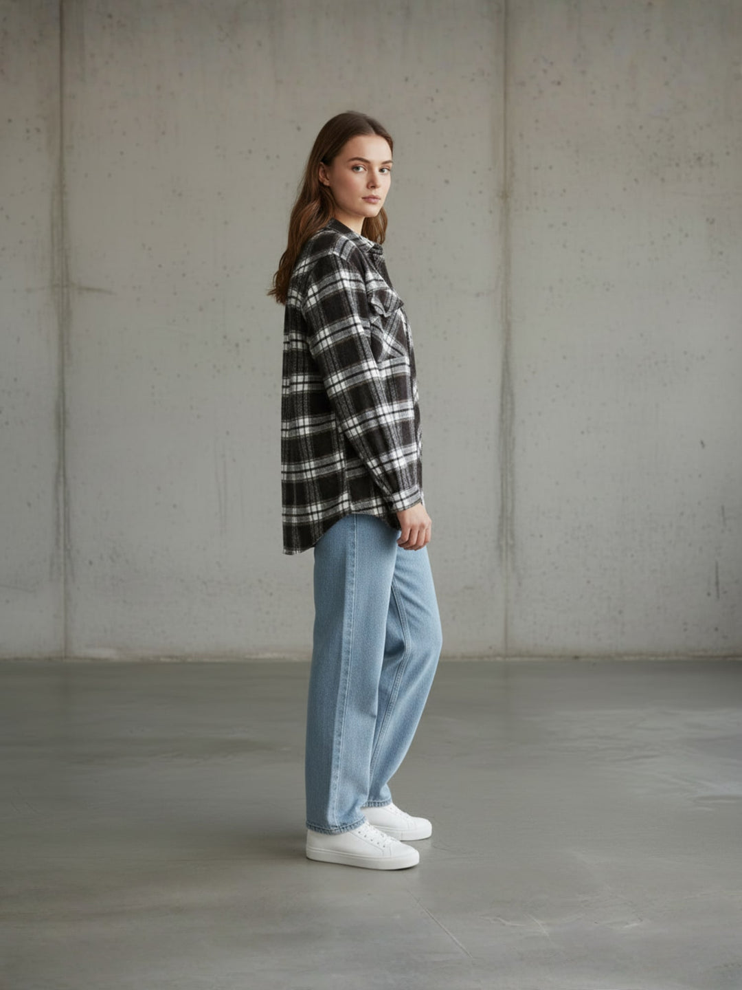 Popnetic Women Tartan Checks Checked Casual Shirt