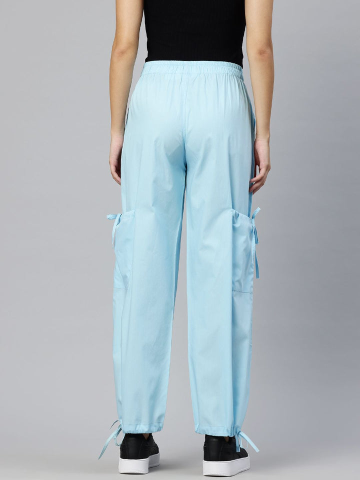 Popnetic Loose Fit High-Rise Pure Cotton Parachute Cargo Trouser