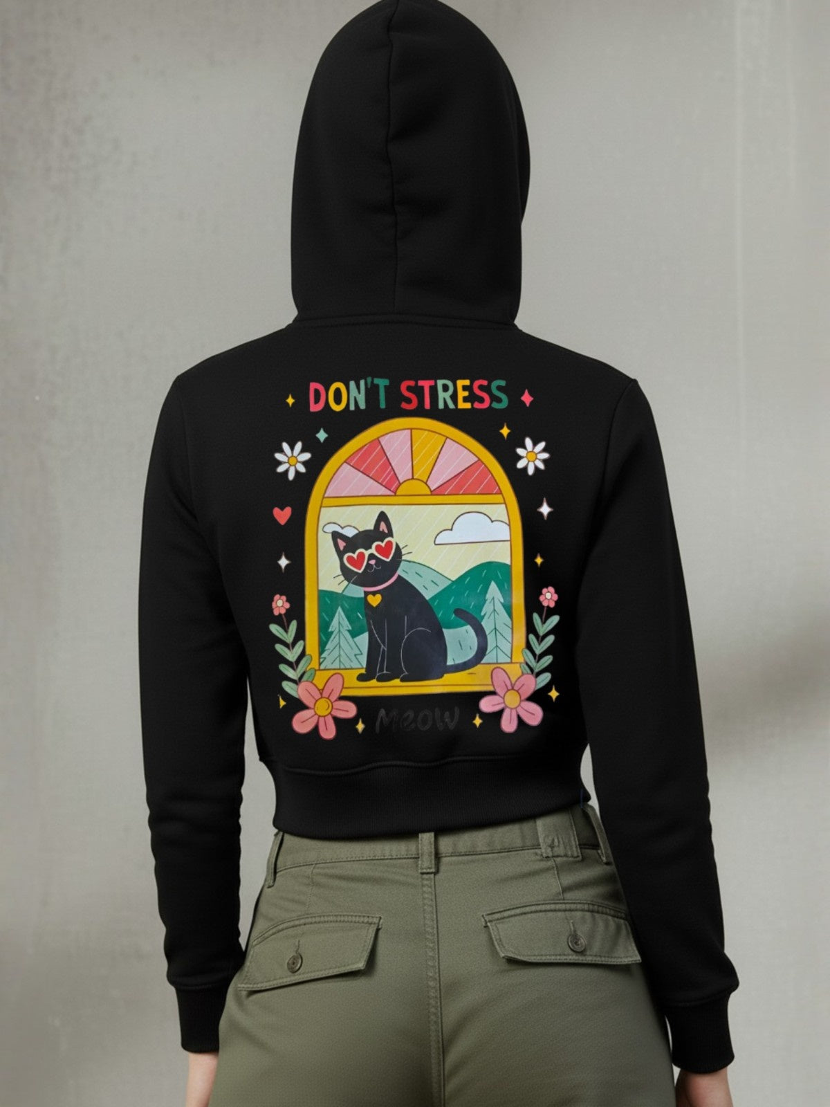 Popnetic Women Printed Hooded Sweatshirt