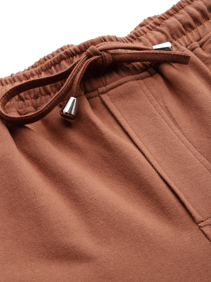 Popnetic Women Pure Cotton High-Rise Cargo Style Joggers Trousers