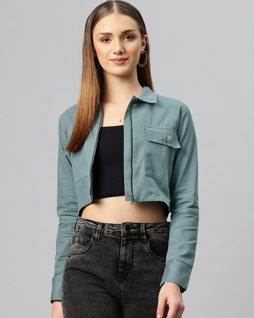 Popnetic Women Crop Tailored Jacket