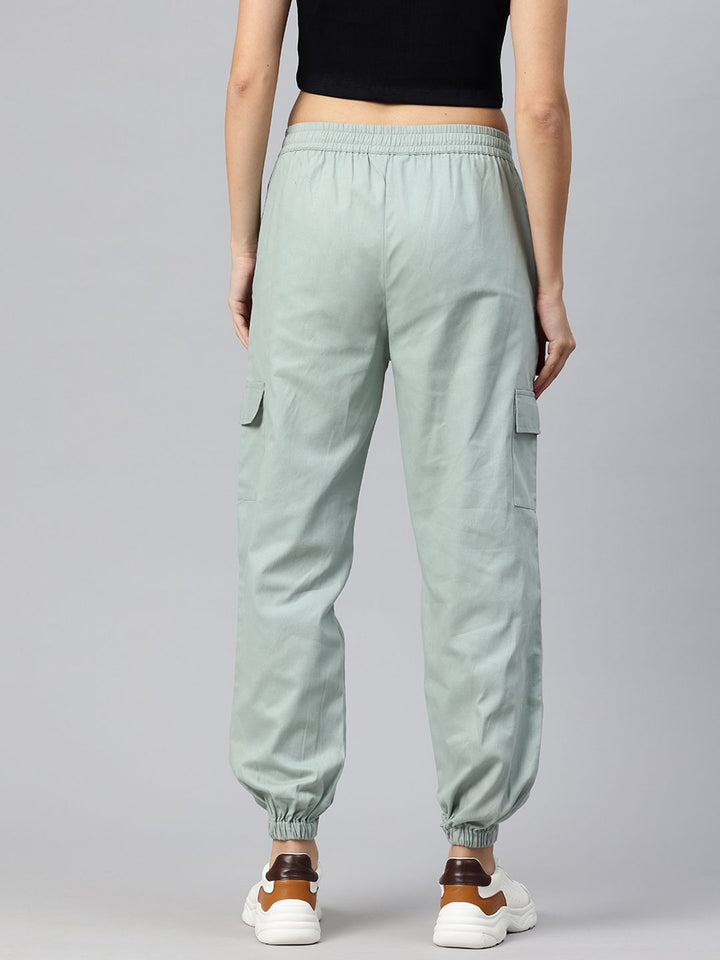 Popnetic High-Rise Pure Cotton Cargo Joggers