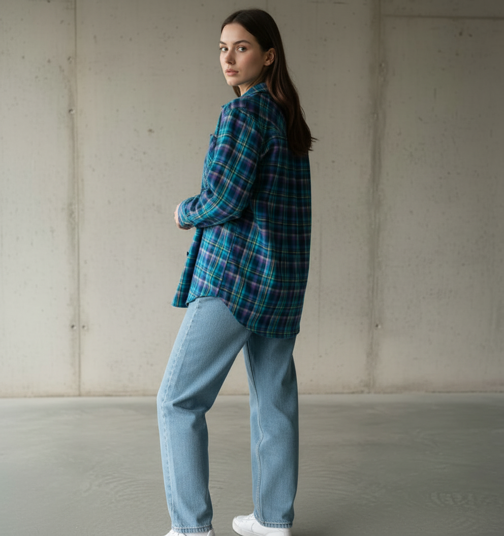 Popnetic Women Tartan Checks Checked Casual Shirt