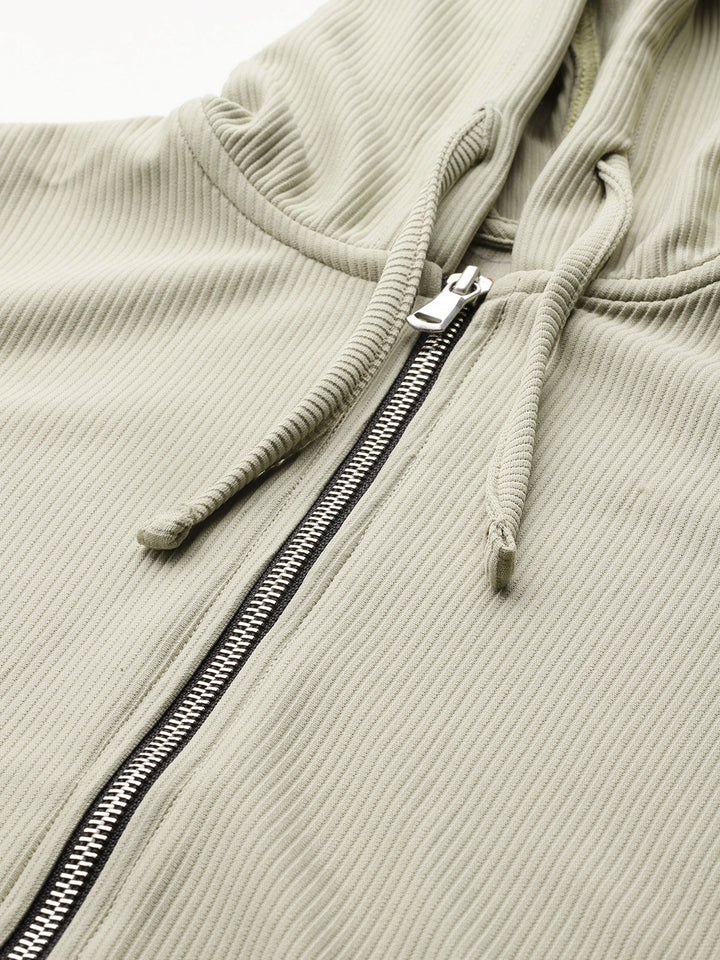 Popnetic Ribbed Hooded Sweatshirt