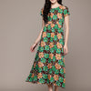 Popnetic Floral Print A-Line Midi Dress