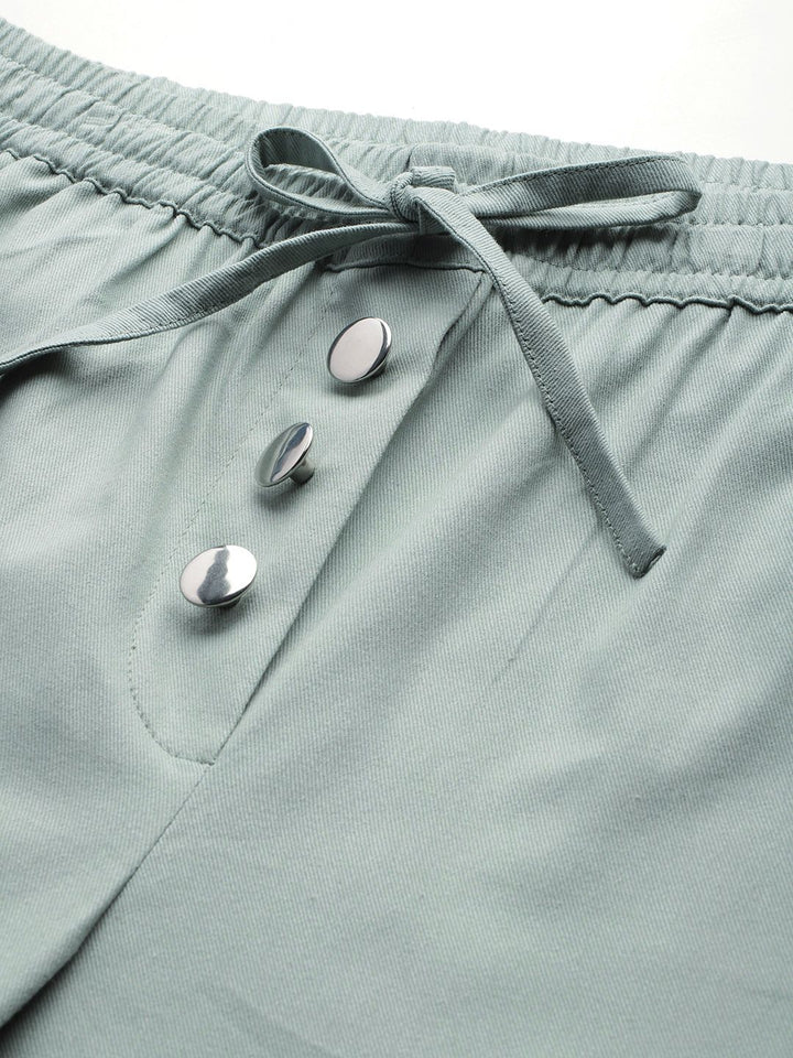 Popnetic High-Rise Pure Cotton Cargo Joggers