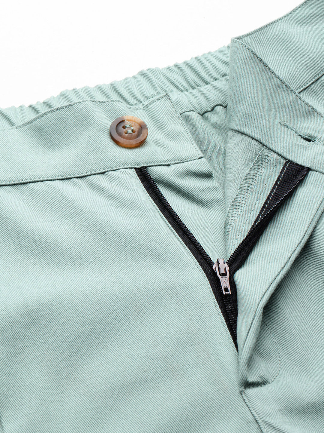 Popnetic High-Rise Pleated Pure Cotton Parallel Trousers