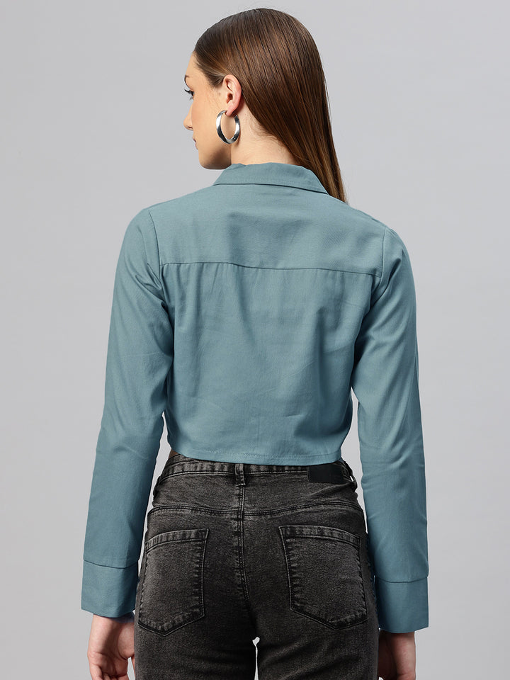 Popnetic Women Crop Tailored Jacket