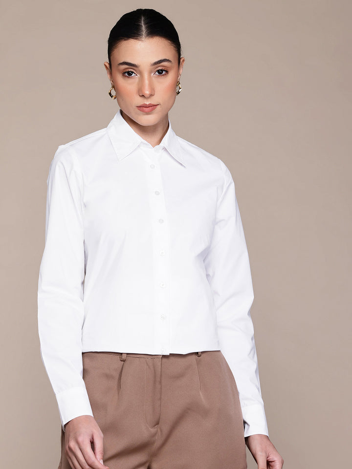 Popnetic Women Smart Pure Cotton Formal Shirt