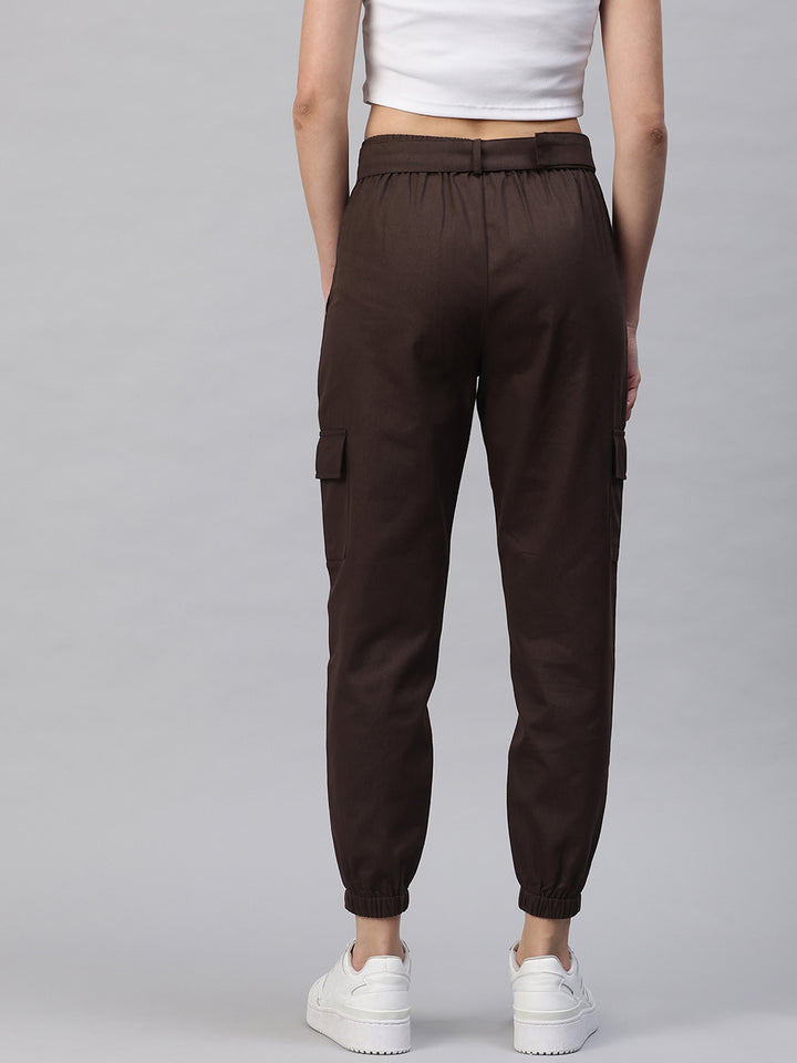 Popnetic Women High-Rise Cargos Trousers
