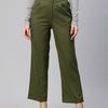 Popnetic High-Rise Pleated Pure Cotton Parallel Trousers