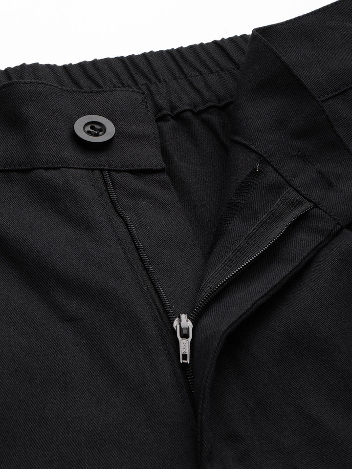 Popnetic High-Rise Pleated Pure Cotton Parallel Trousers