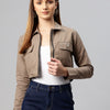Popnetic Pure Cotton Crop Tailored Jacket
