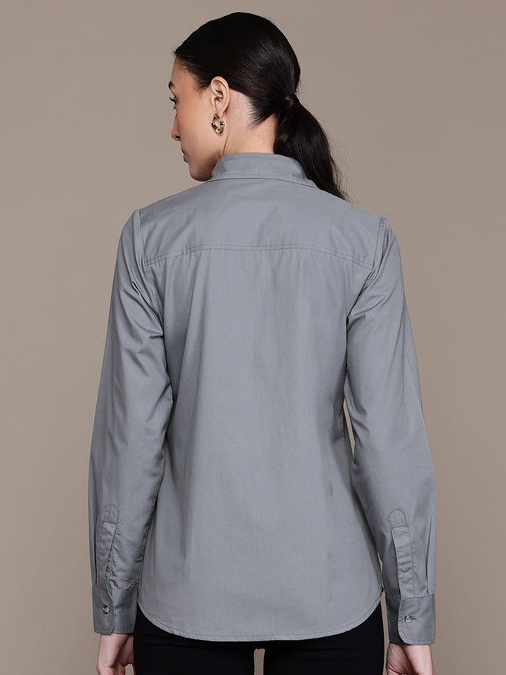 Popnetic Women Smart Pure Cotton Formal Shirt