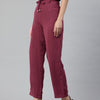 Popnetic Women Textured High-Rise Straight Fit Parallel Trousers