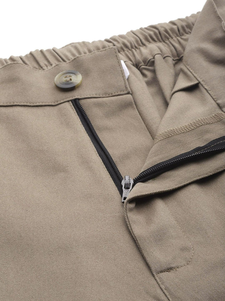 Popnetic Flat-Front High-Rise Pure Cotton Cargos