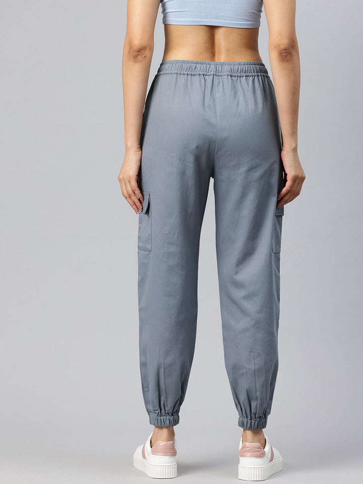 Popnetic High-Rise Pure Cotton Cargo Joggers
