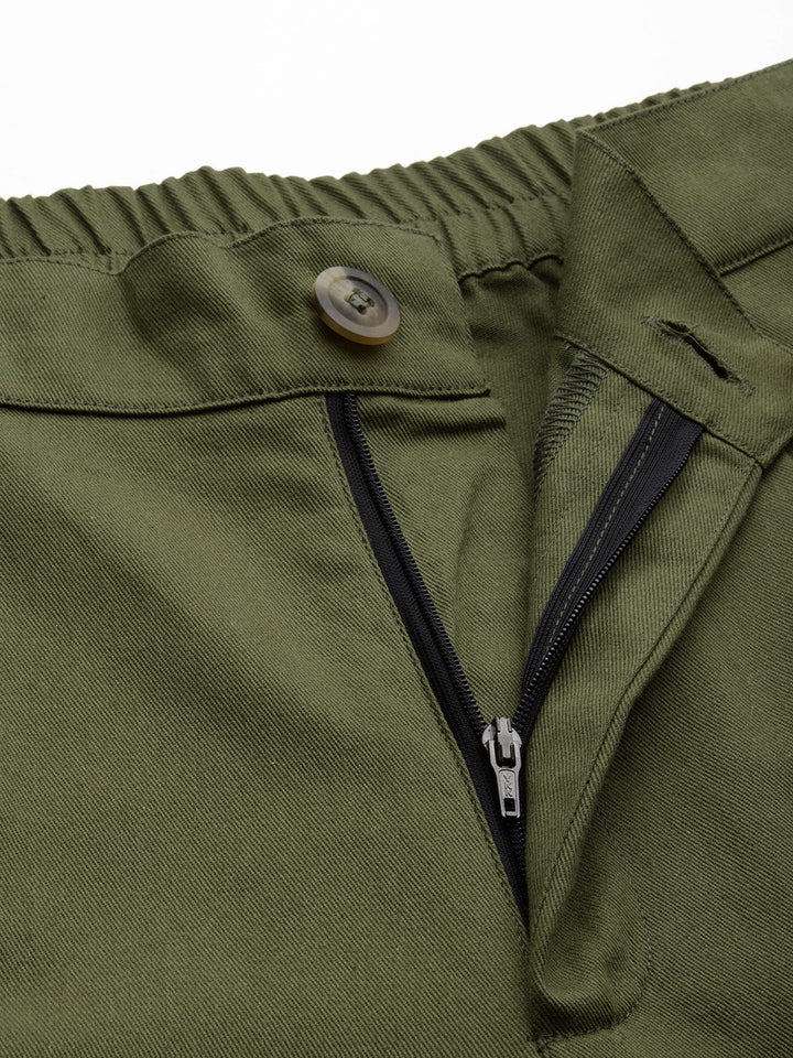 Popnetic High-Rise Pleated Pure Cotton Parallel Trousers