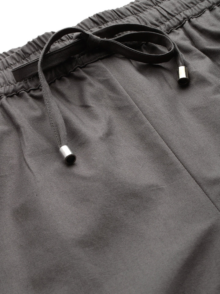 Popnetic Women Pure Cotton High-Rise Joggers Trousers