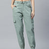 Popnetic High-Rise Pure Cotton Cargo Trousers