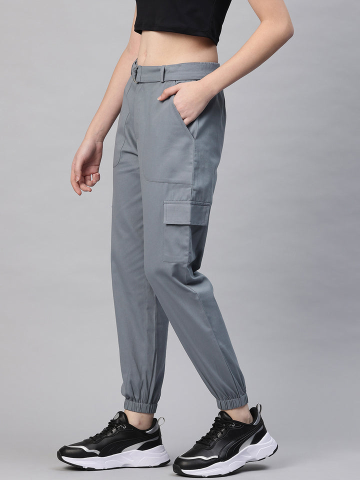 Popnetic Women High-Rise Cargos Trousers