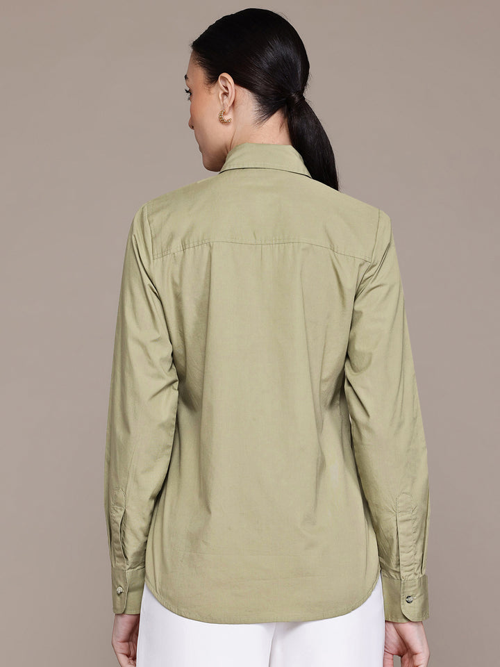 Popnetic Women Smart Pure Cotton Formal Shirt