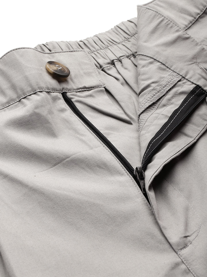 Popnetic Loose Fit High-Rise Pleated Pure Cotton Trousers