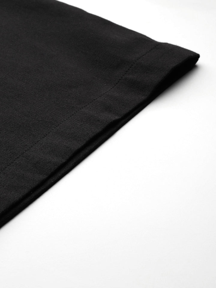 Popnetic Women High-Rise Pure Cotton Twill Weave Cargo-Style Wide Leg Trousers