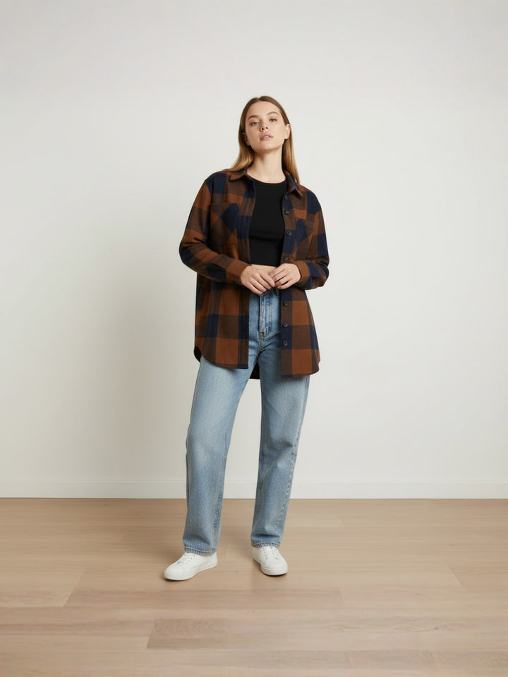 Popnetic Women Buffalo Checks Checked Casual Shirt