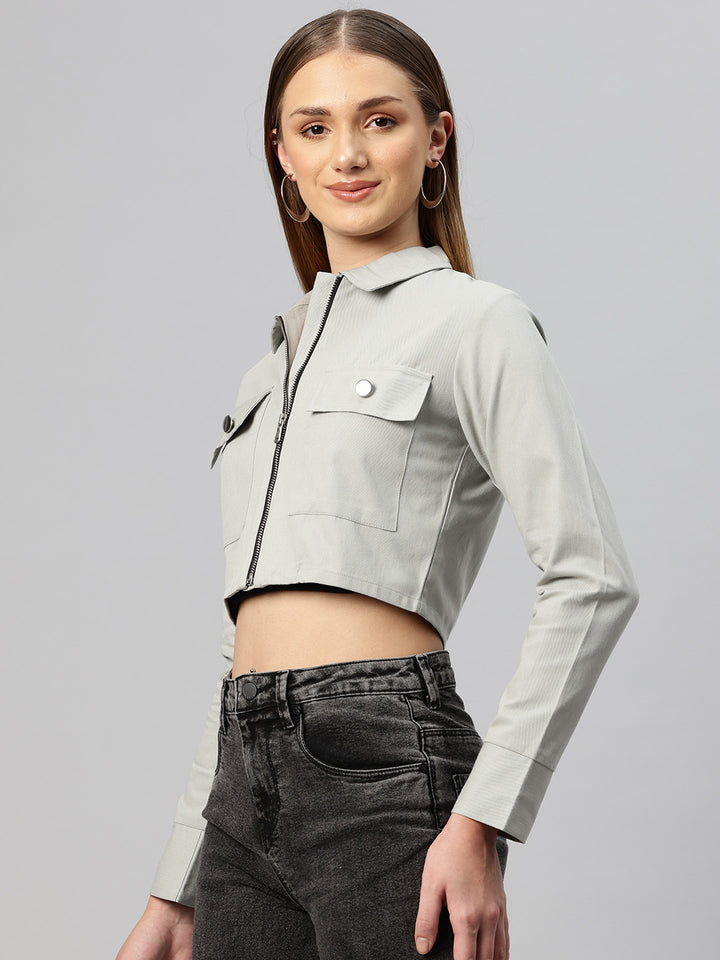 Popnetic Women Crop Tailored Jacket