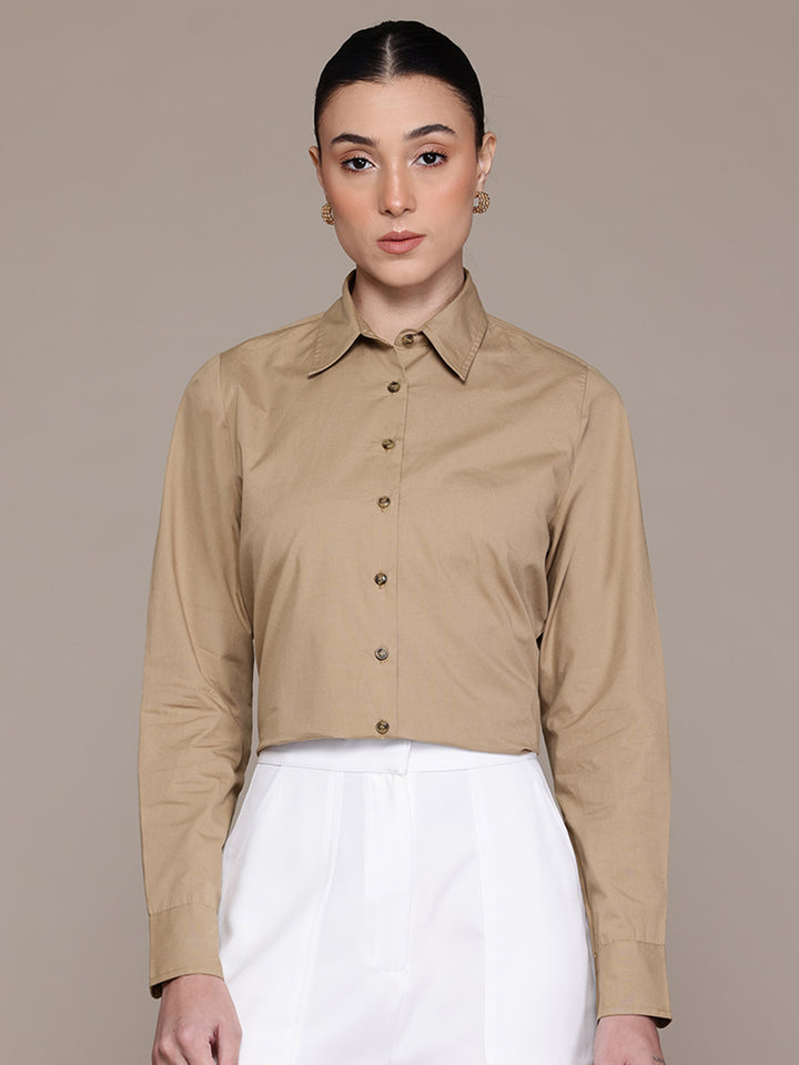 Popnetic Women Smart Pure Cotton Formal Shirt