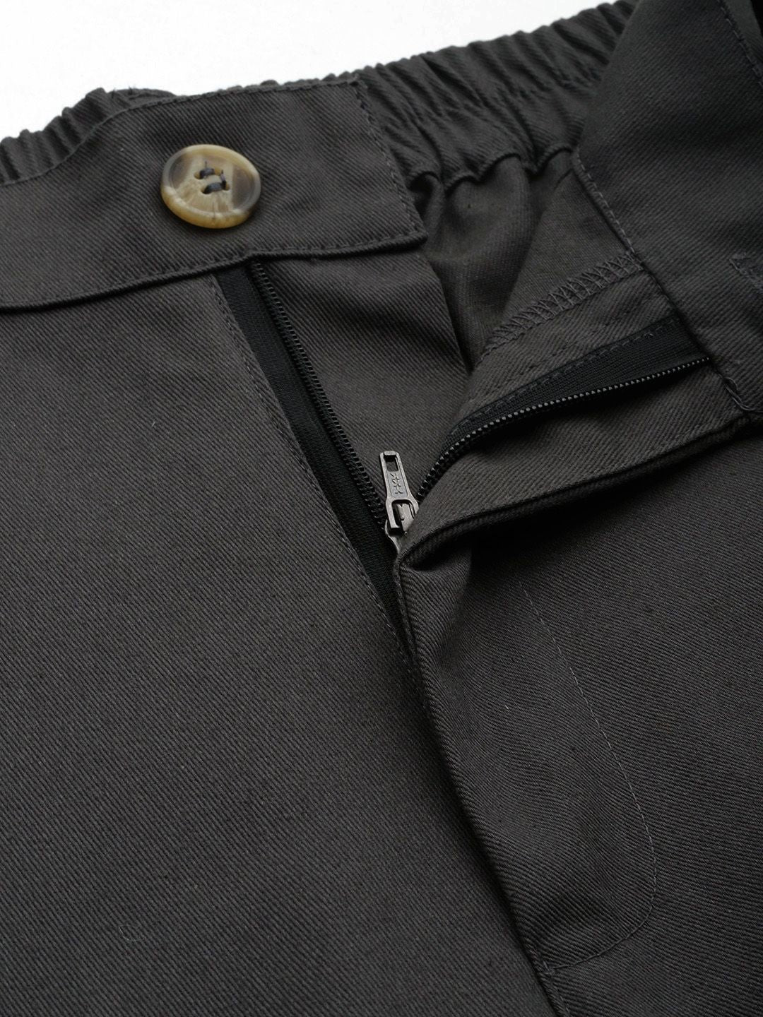 Popnetic Flat-Front High-Rise Pure Cotton Cargos
