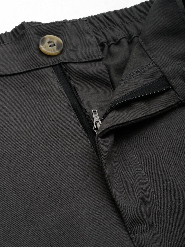 Popnetic Flat-Front High-Rise Pure Cotton Cargos