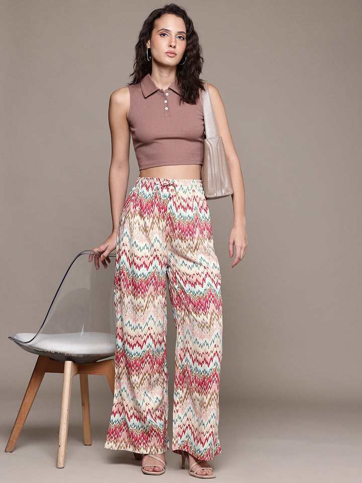 Popnetic Women High-Rise Pure Cotton Regular Fit Cargos