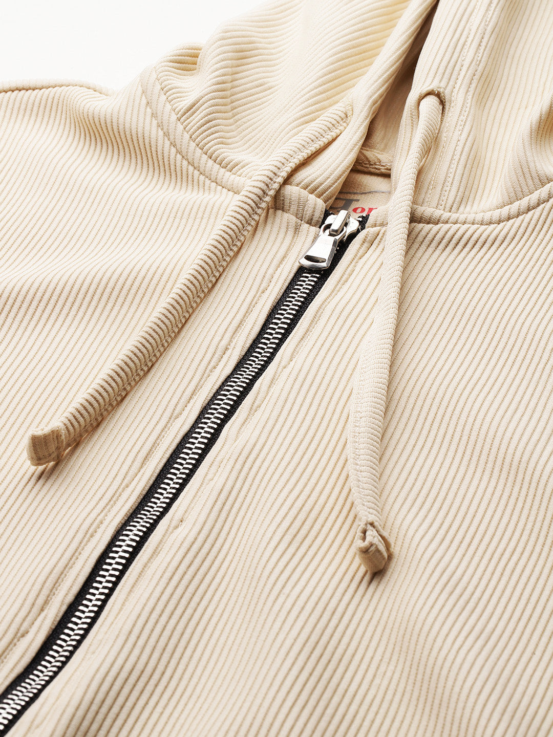 Popnetic Ribbed Hooded Sweatshirt
