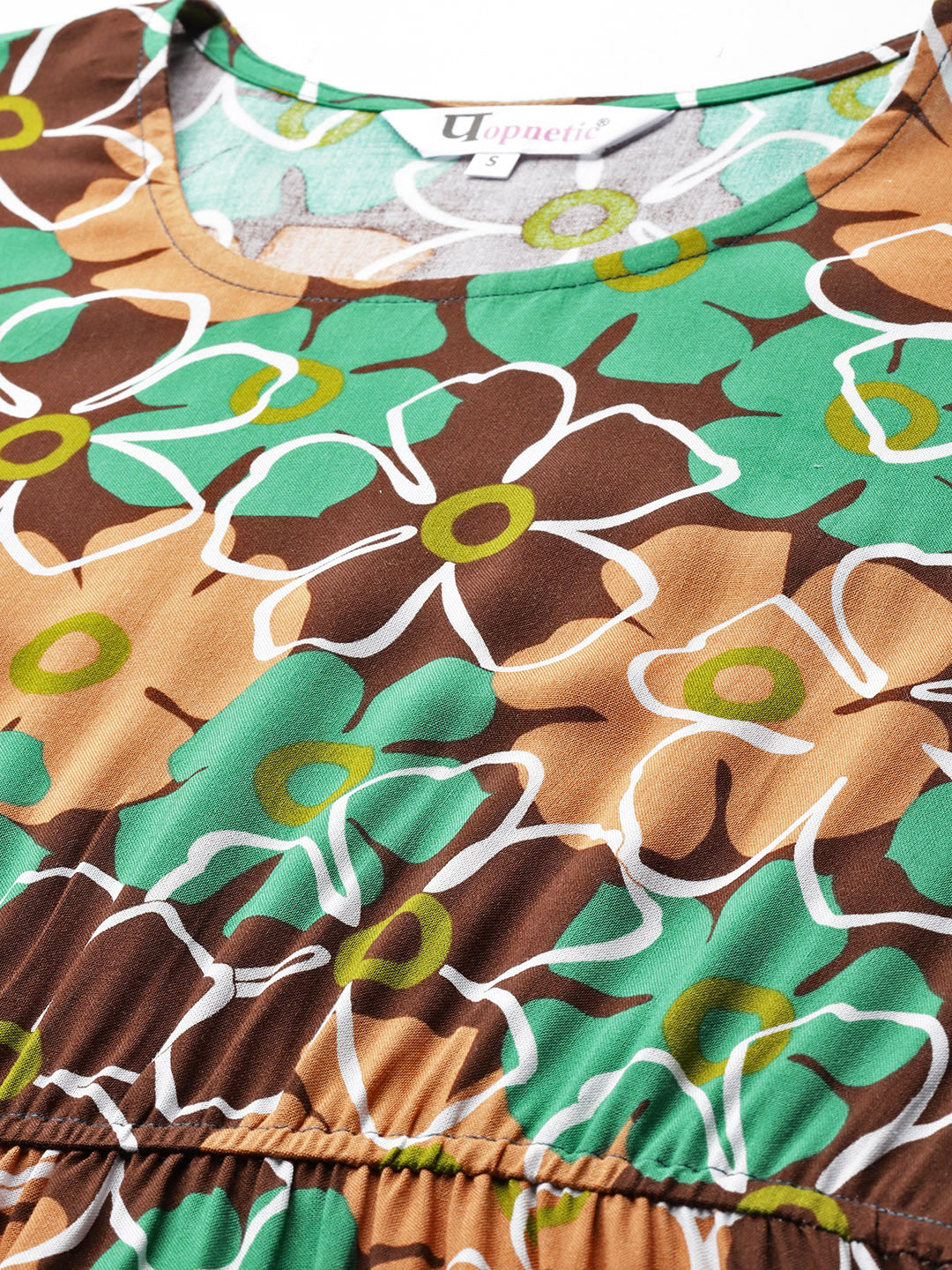 Popnetic Floral Print A-Line Midi Dress
